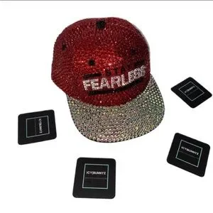 Nikki Bella Stay Fearless Red Black & Crystal Full Rhinestone Bling WWE Hat New WWE | Accessories | Nikki Bella Stay Fearless Full Dark Siam  main image 3